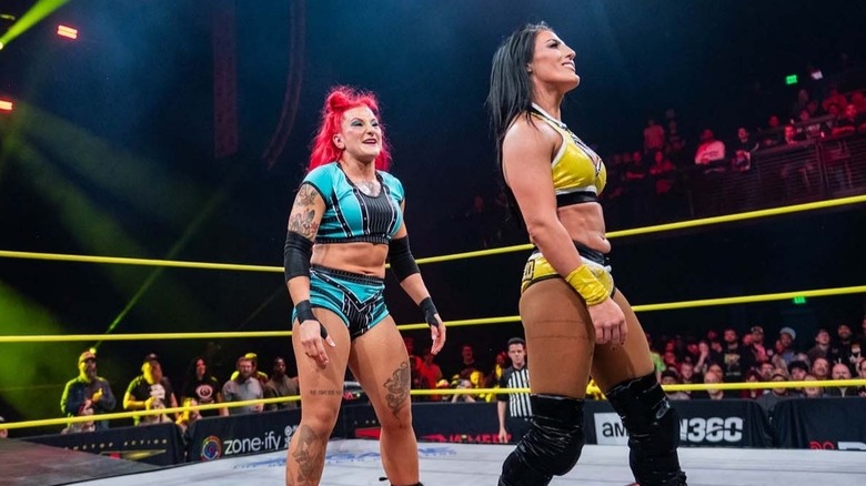 Tessa Blanchard gloats at her success minutes before being tossed out of a Knockouts Battle Royal by Jody Threat