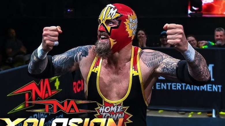 The Home Town Man looks for the fans support during a match