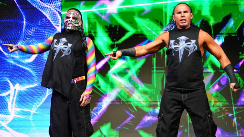 Jeff and Matt Hardy making their entrance