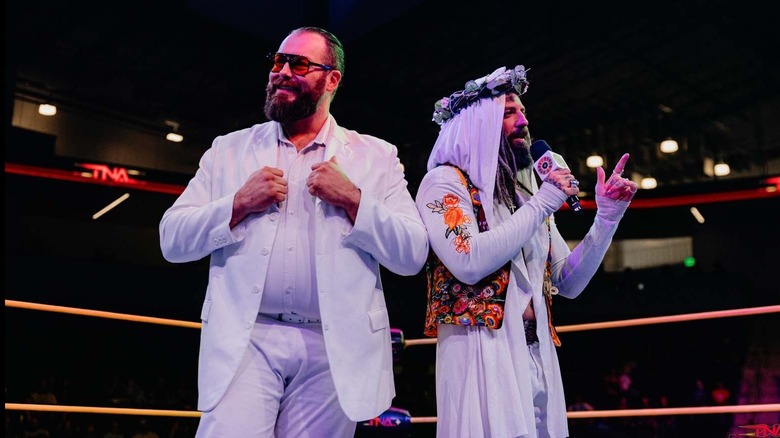 The Righteous (Vincent and Dutch) talk to the TNA crowd