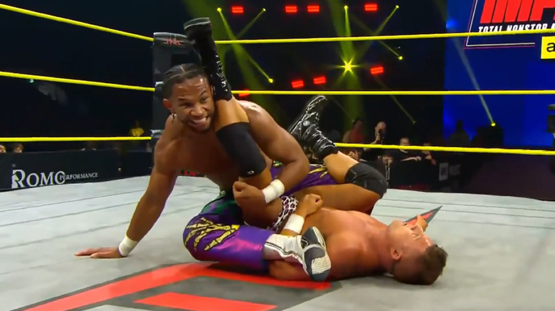 Leon Slater tries to pin Ryan Nemeth