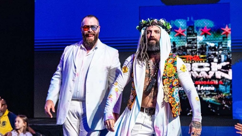 The Righteous (Vincent and Dutch) make their way down to the TNA ring
