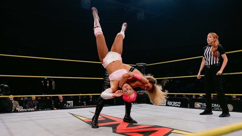 Zoey Serrano wrestling Harley Hudson on TNA Impact