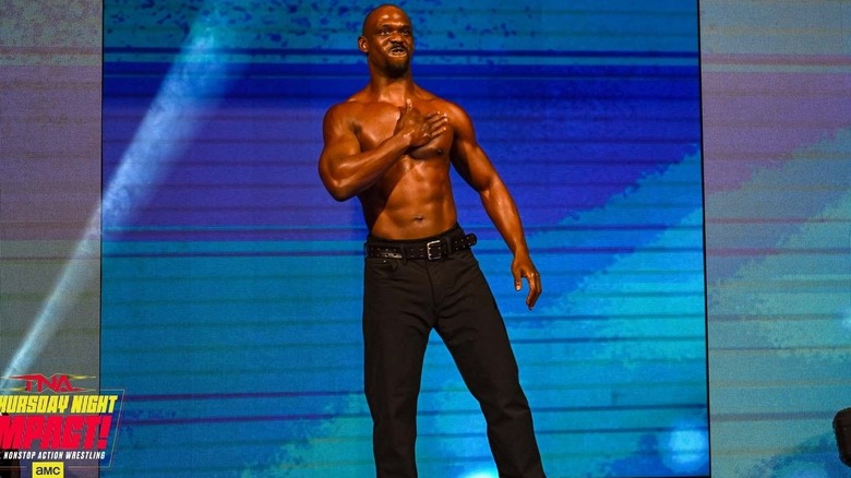 Rich Swann makes his way to the ring