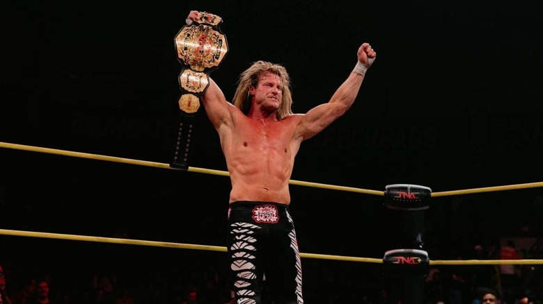 TNA World Champion Nic Nemeth raises the championship high after defeating Matt Hardy in a no-disqualification match on the September 10, 2026 edition of 