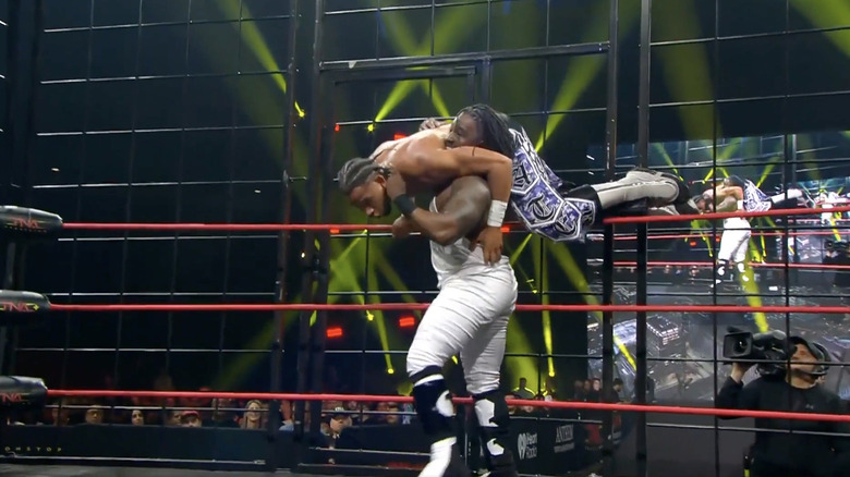 Alexander with Slater on one shoulder