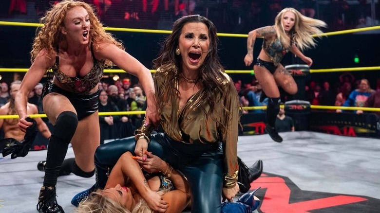 TNA Hall of Famer Mickie James is lapping up her beatdown on Ash by Elegance before Heather and M get involved