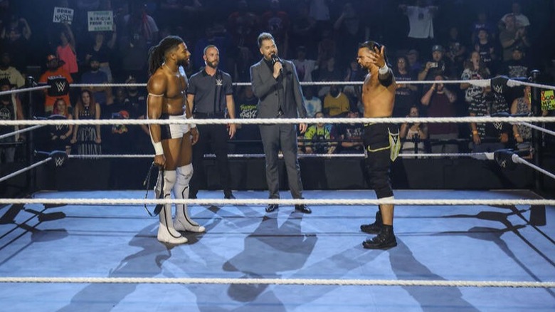 Trick Williams defends his TNA World Championship against Mike Santana on an episode of "WWE NXT" this past summer