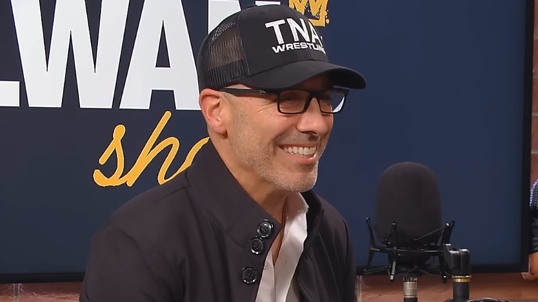 Carlos Silva wearing his TNA hat