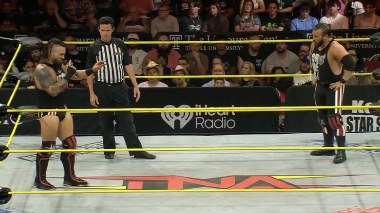 Hotch speaking as himself and Skyler are inside the ring