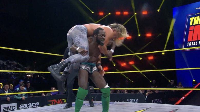 Swann with Nic up on his shoulders