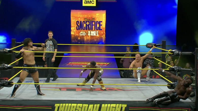 All four men in the ring