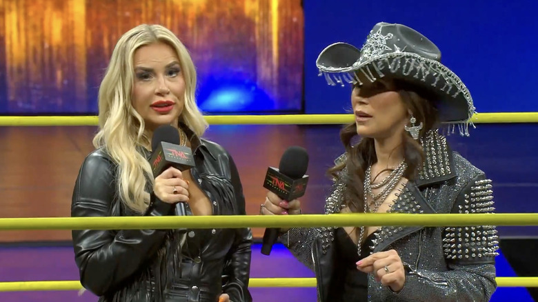 Ash and James in the ring