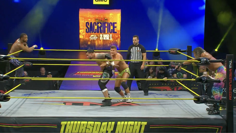 All four men in the ring