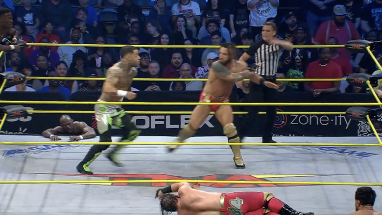 All six men in the ring