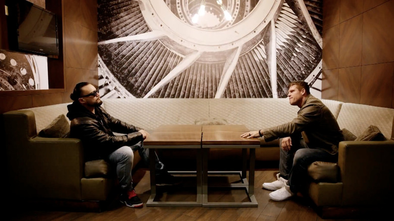 Santana and Maclin sitting down with each other