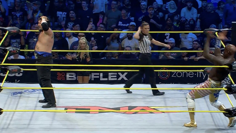 Moose about to spear Bronson