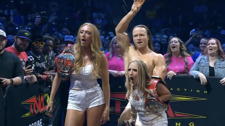 M, Mr. Elegance, and Heather at ringside