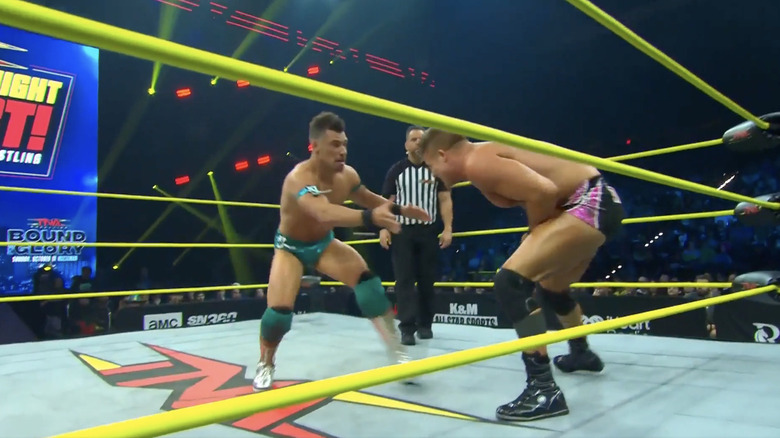 Oros and Ryan both in the ring with one another