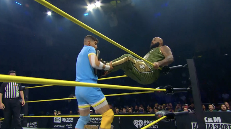 Oakley and Francis in the corner of the ring