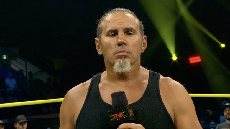 Matt speaking in the ring
