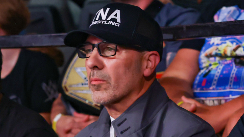 Carlos Silva watching an NXT show