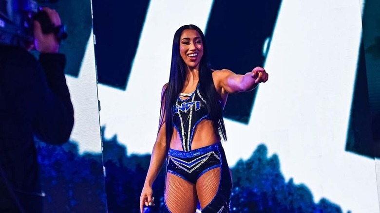Indi Hartwell making her entrance in TNA
