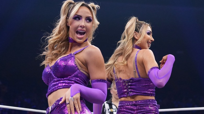 The IInspiration (Jessie McKay and Cassie Lee) during their AEW television debut on an episode of 