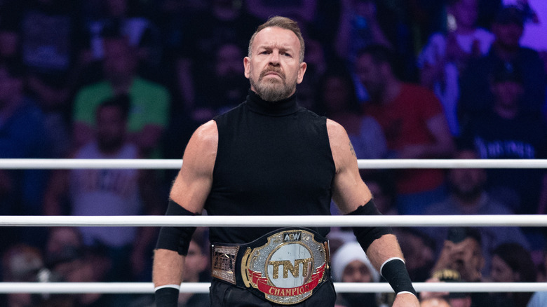 Christian Cage stands in the ring