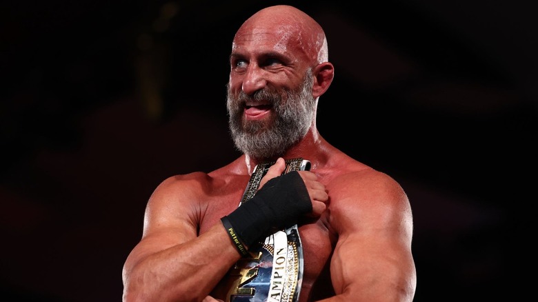 Tommaso Ciampa holding the TNT Championship