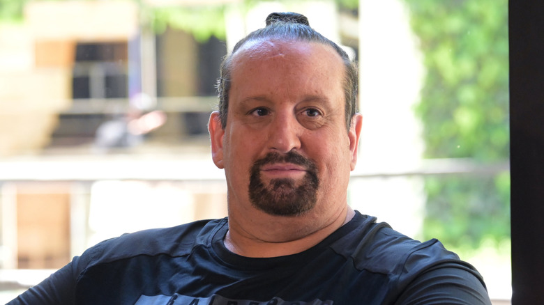 Tommy Dreamer speaks during the SririusXM Busted Open Wrestlemania party