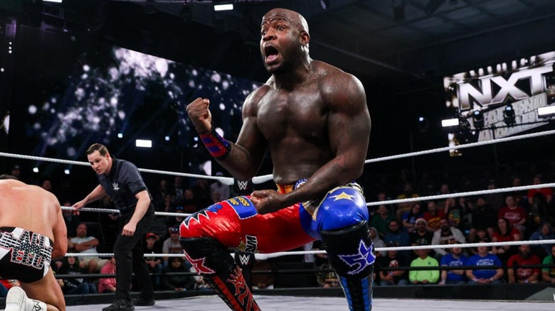 Moose in the ring in WWE NXT