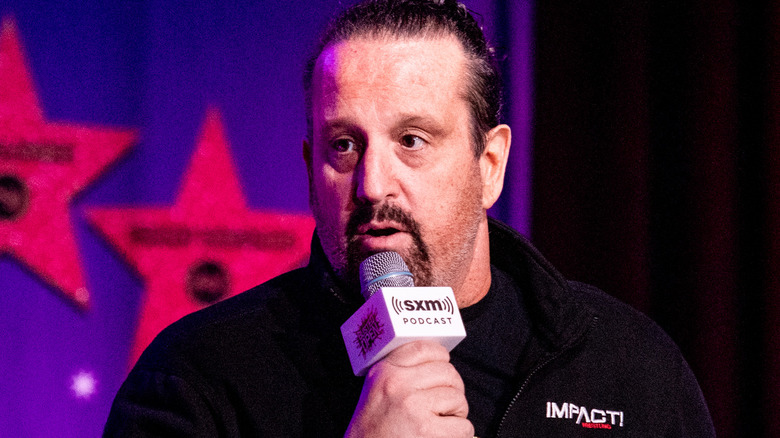 Tommy Dreamer with a mic