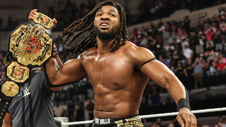 Trick Williams holding the TNA World Championship