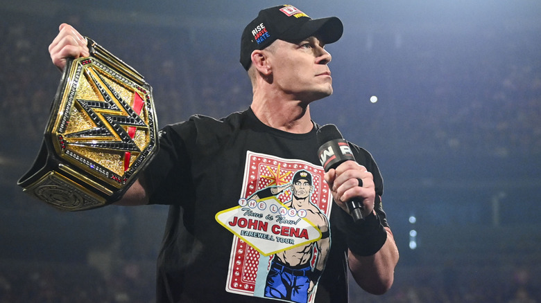 John Cena holding the Undisputed WWE Championship