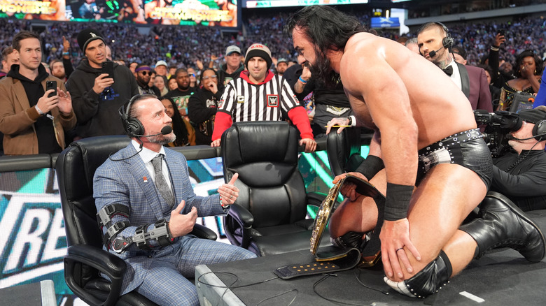 CM Punk and Drew McIntyre at WrestleMania 40