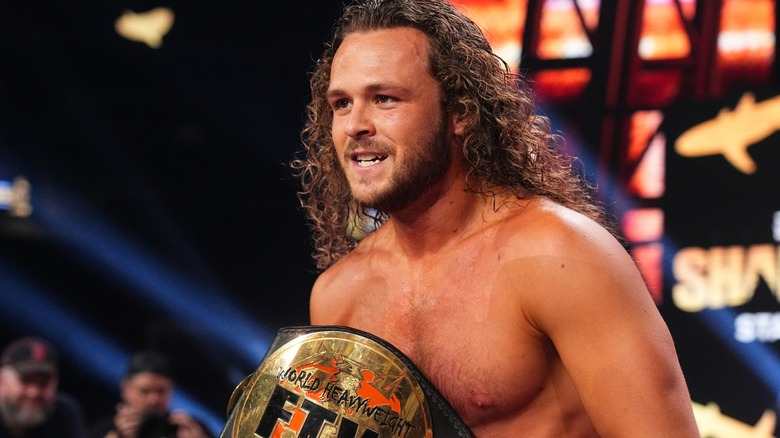 Jack Perry holding the FTW Championship
