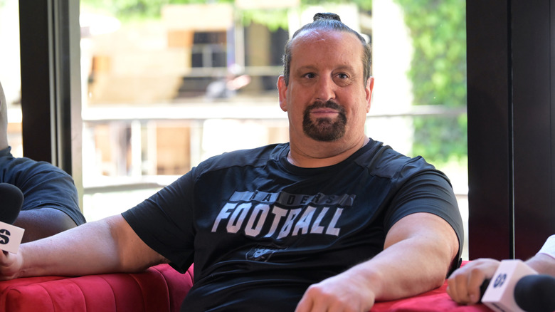 Tommy Dreamer speaks during the SririusXM Busted Open Wrestlemania party at Intrigue at Wynn Las Vegas on April 19, 2025 in Las Vegas, Nevada.