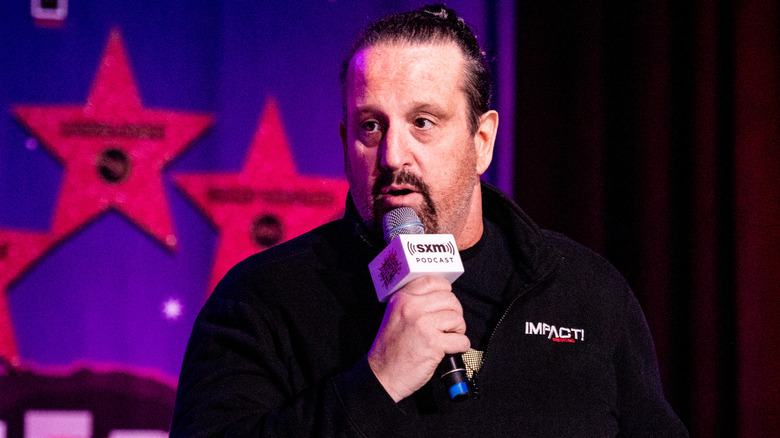 Tommy Dreamer speaking at a "Busted Open Radio" event