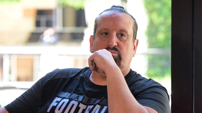Tommy Dreamer speaks during the SiriusXM Busted Open Wrestlemania party