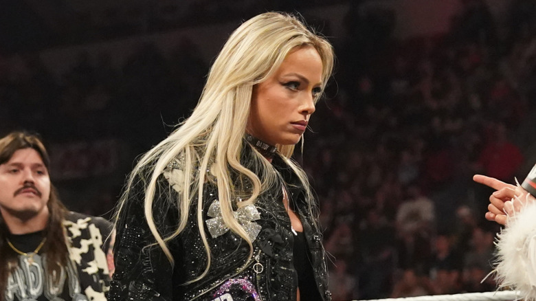 Liv Morgan stares straight ahead