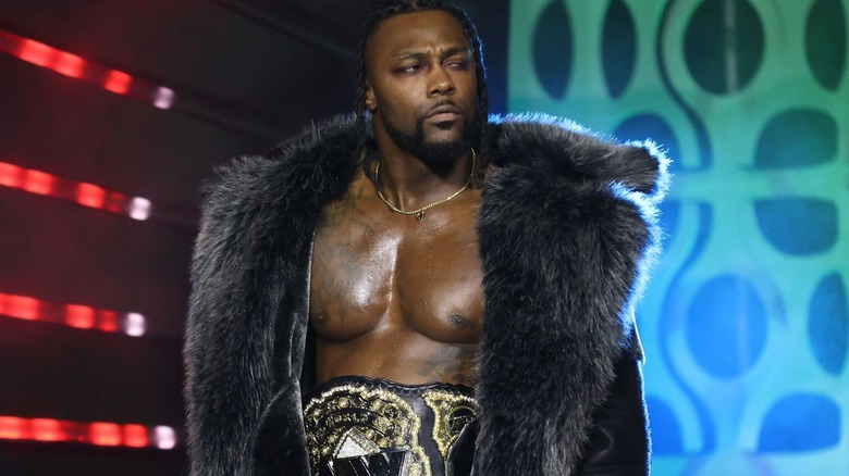 Swerve Strickland wearing a black fut coat