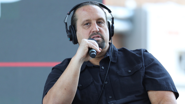 Tommy Dreamer speaking during the SiriusXM's Busted Open Broadcasts Live Special WrestleMania Party, 2022.