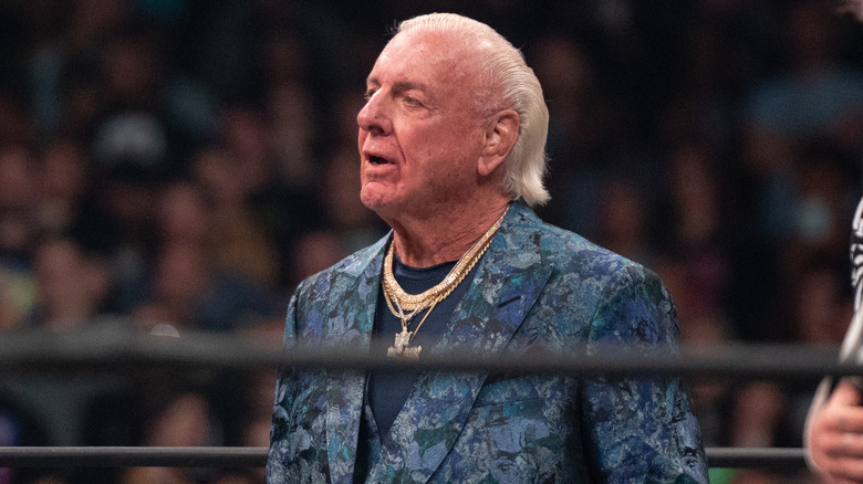 Ric Flair looks on