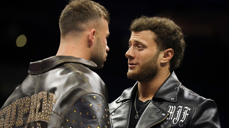 Daniel Garcia and MJF staring off