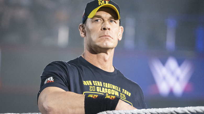 John Cena wearing a baseball hat