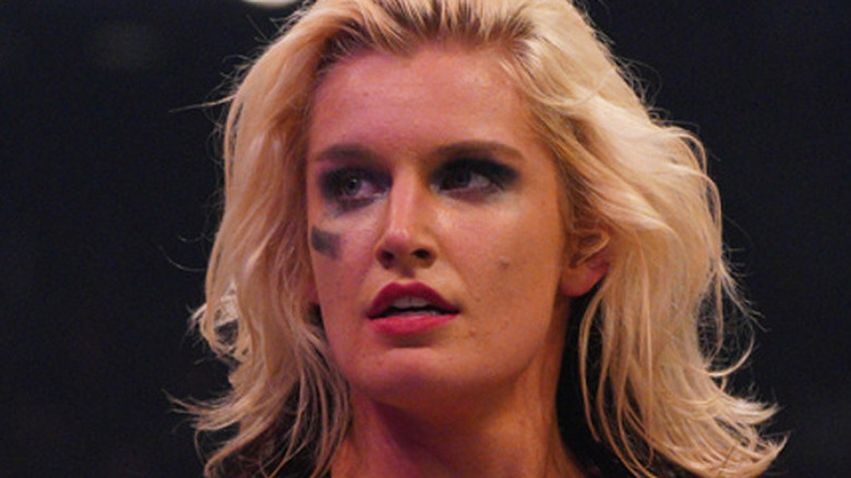 Toni Storm With Her Mouth Slightly Open