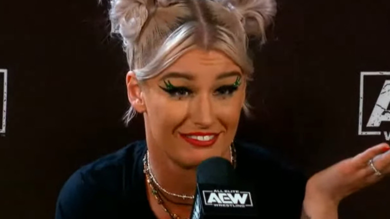 Toni Storm talking