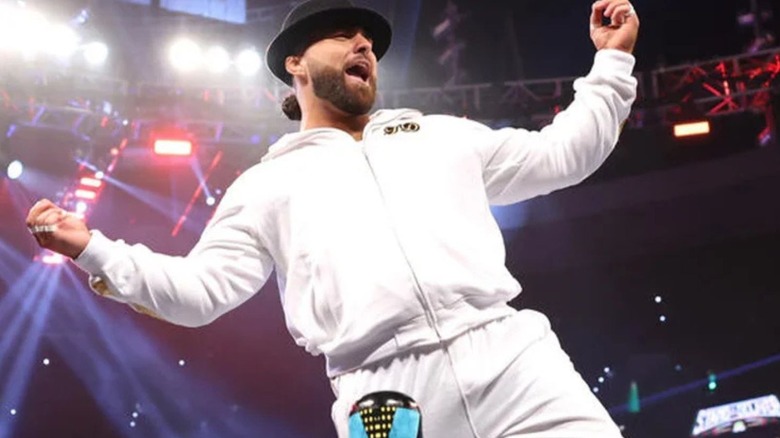 Tony D'Angelo poses on the ropes during an episode of 