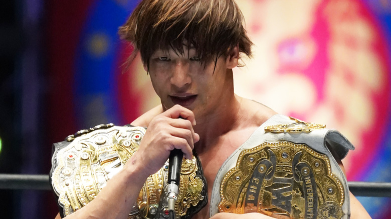 Kota Ibushi two championship belts